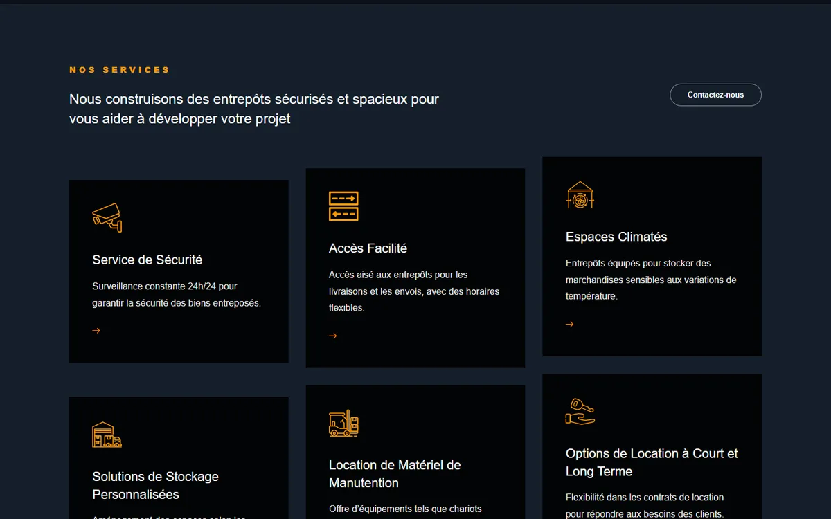 Page du site web Dubai Logistic Park (vue 1)