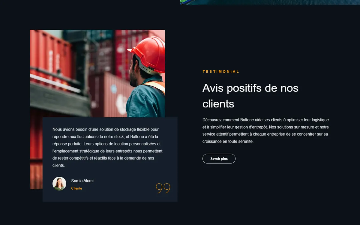 Page du site web Dubai Logistic Park (vue 4)