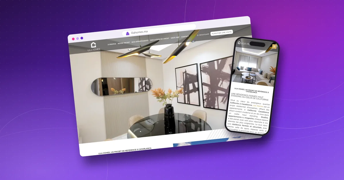 Site web Lila Homes